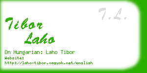tibor laho business card